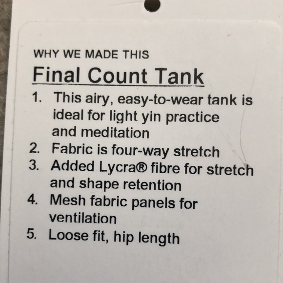 Lululemon tank retired style - Picture 2 of 5